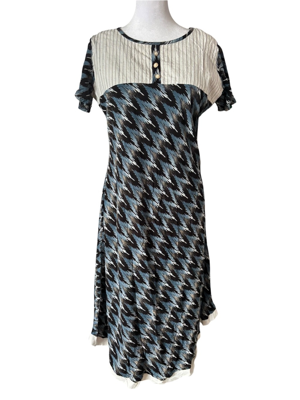 La Fille Mixed Print Midi Dress Size 42 🖤